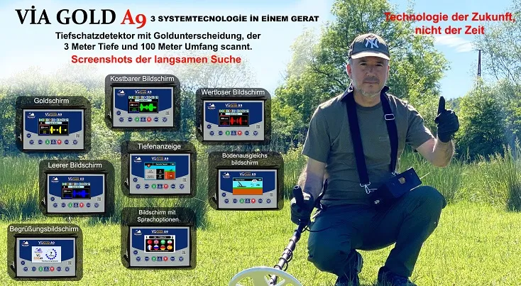 Goldsucher Detektor, Metall detektor, Schatz Detektor Schatz Gerat, Schatzsucher Detektor