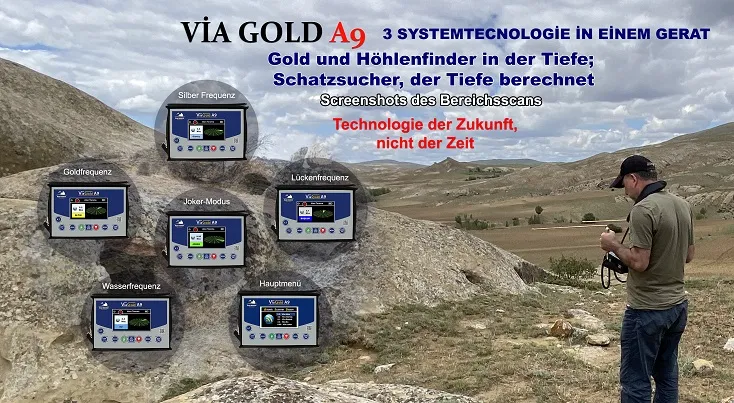 via gold a9, Detektor zum Schürfen von Gold, Golddetektor, Metalldetektor