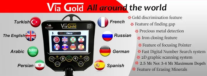 High Quality Cheap Metal Detector, Via Gold Deep Treasure Gold Metal Detector, Treasure Gold Detector with Screen, Best Detector