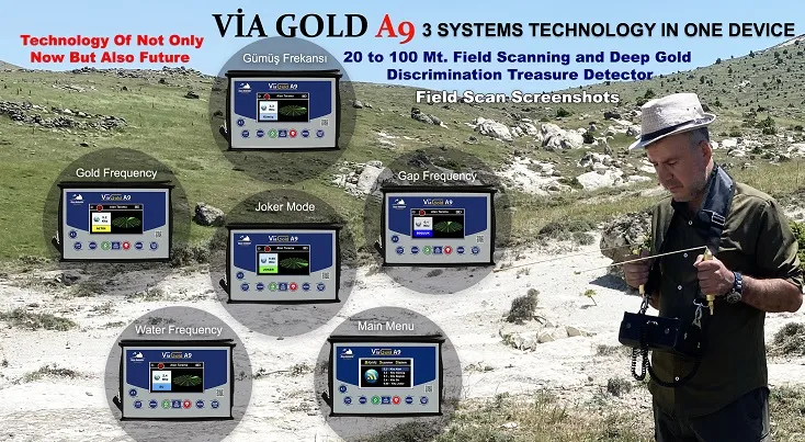 Viagold A9 Gold Metal Detector, Via Gold A9 Gold Finder Detector, Gold Treasure Metal Finder Detector, Quality gold metal detector deep