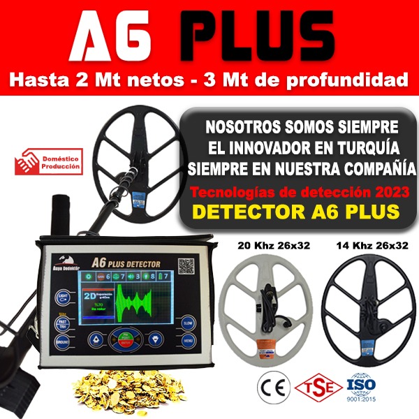 A6 PLUS Detector de Oro y Tesoros