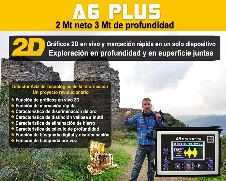 A6 PLUS Detector de Oro y Tesoros