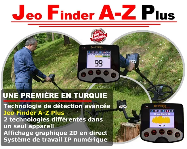 JeoFinder A-Z Plus Détecteur de Métaux en or Profond