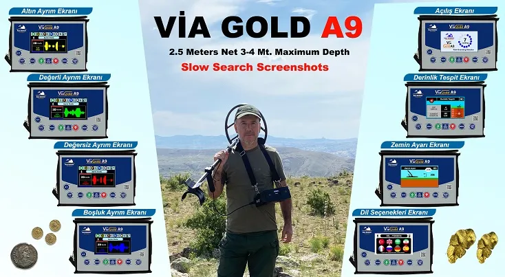 Viagold A9 Gold Metal Detector, Via Gold A9 Gold Finder Detector, Gold Treasure Metal Finder Detector, Quality gold metal detector, Via Gold Detector