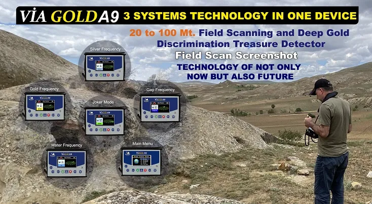 Viagold A9 Gold Metal Detector, Via Gold A9 Gold Finder Detector, Gold Treasure Metal Finder Detector, Quality gold metal deep detector