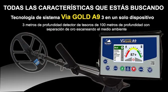 Via Gold A9 Detector de Metales de Oro