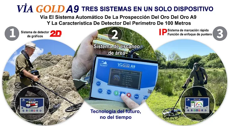 Via Gold A9 Detector de Metales de Oro