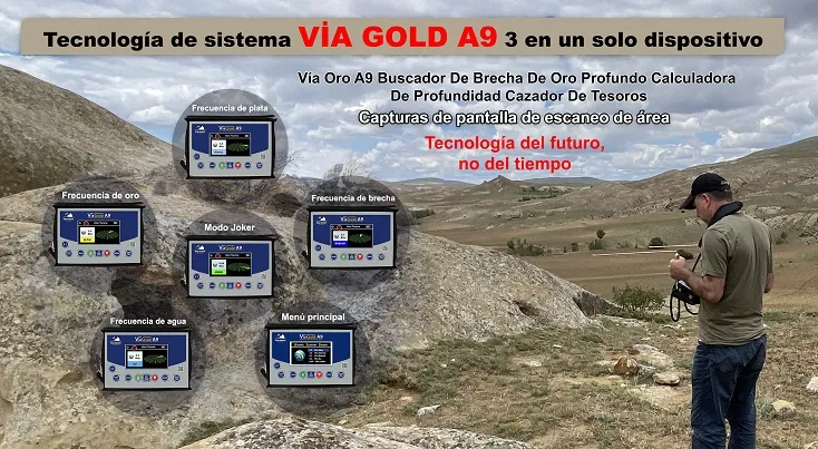 Via Gold A9 Detector de Metales de Oro