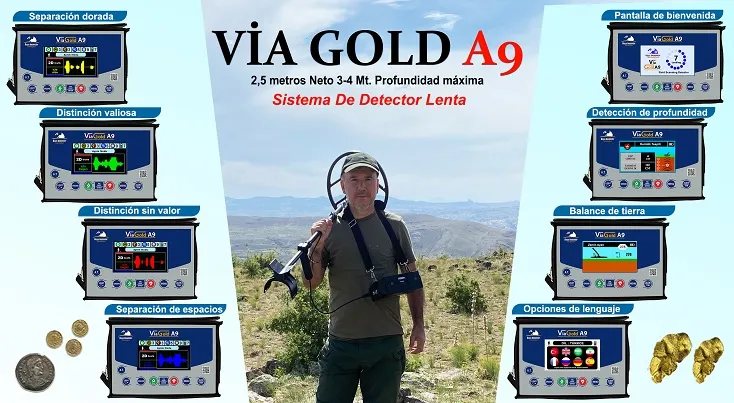 Via Gold A9 Detector de Metales de Oro