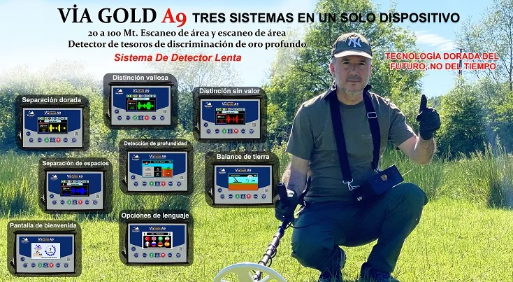 Via Gold A9 Detector de Metales de Oro