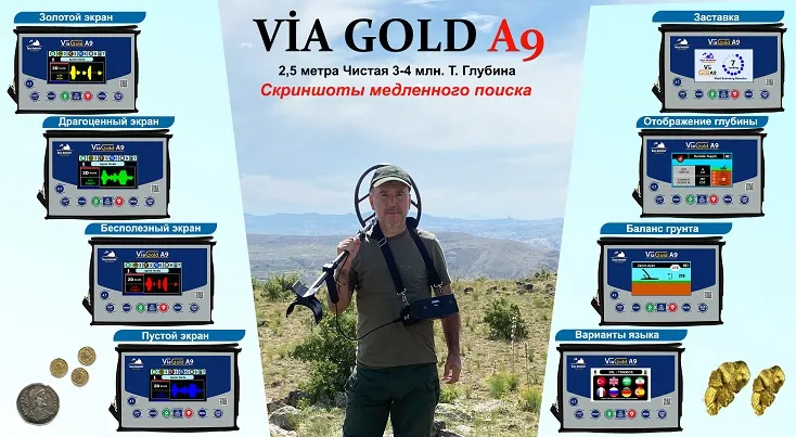 Via Gold A9 Металлоискатель золота