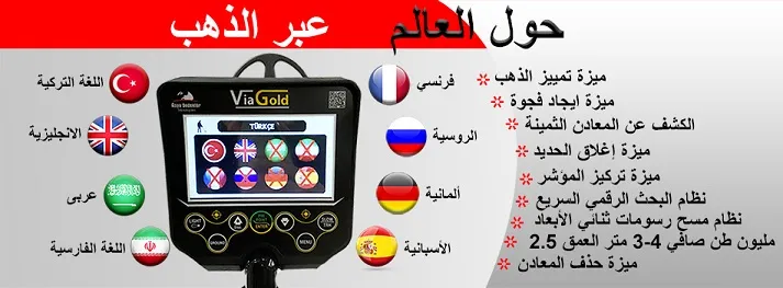 عبر جهاز كشف الذهب والكنوز العميقة