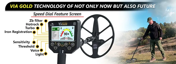 High Quality Cheap Metal Detector, Via Gold Deep Treasure Gold Metal Detector, Treasure Gold Detector with Screen Gold Detector