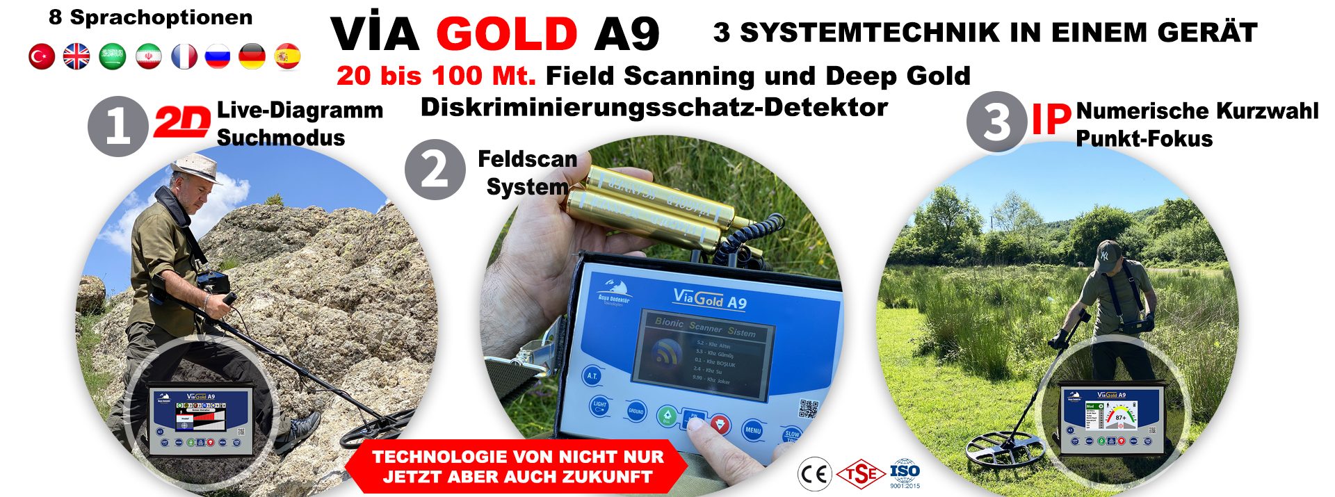 Via Gold A9 Goldmetall Detektor