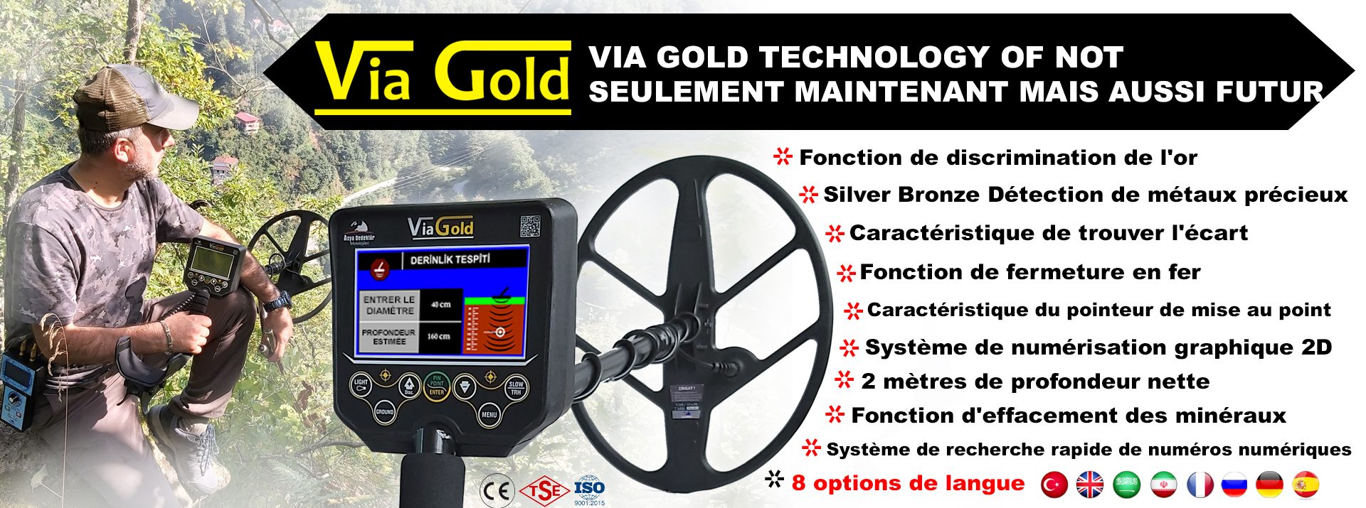 Via Gold Détecteur de métaux Deep Treasure Gold